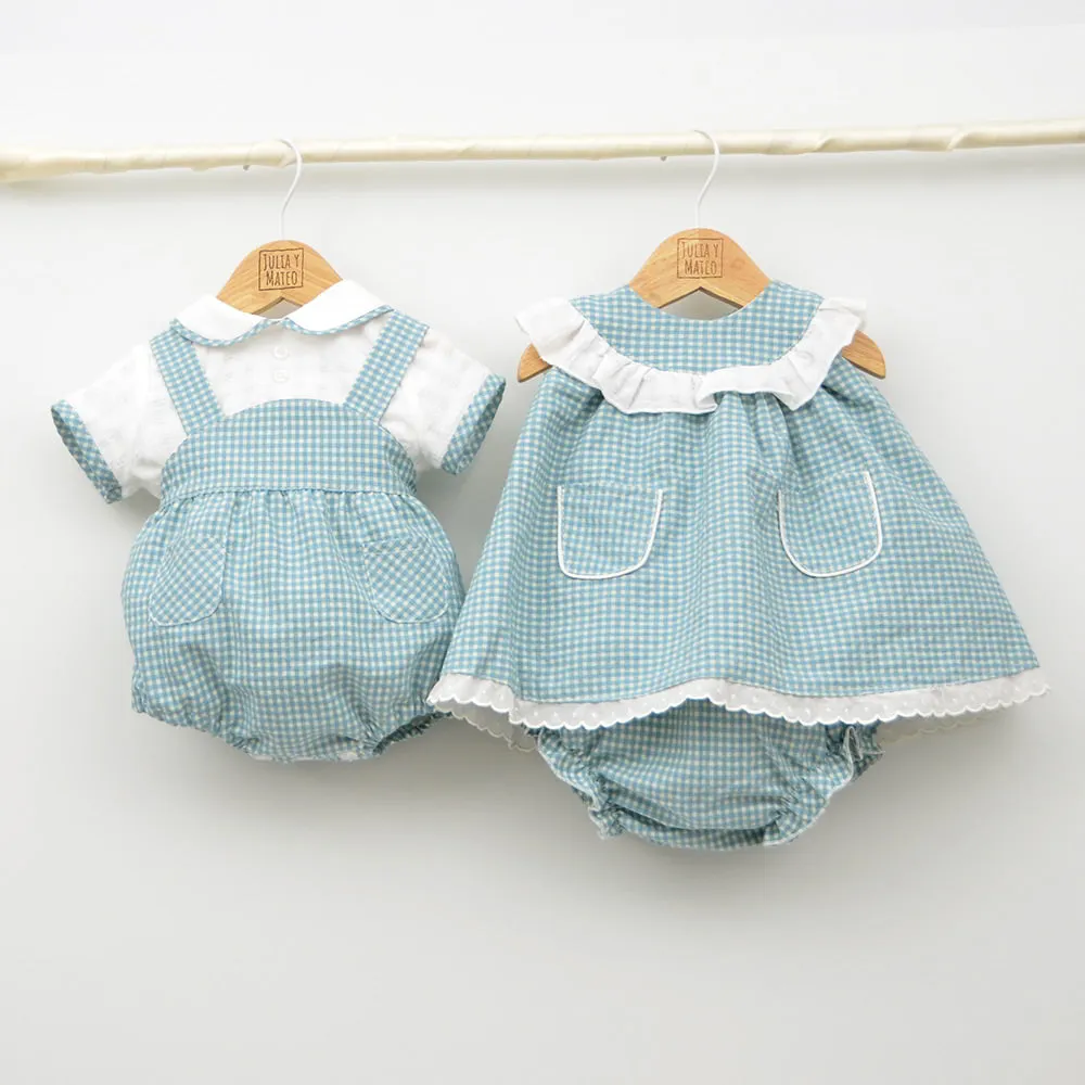 Conjunto bebé Florencia con ranita y camisa cuello bebé