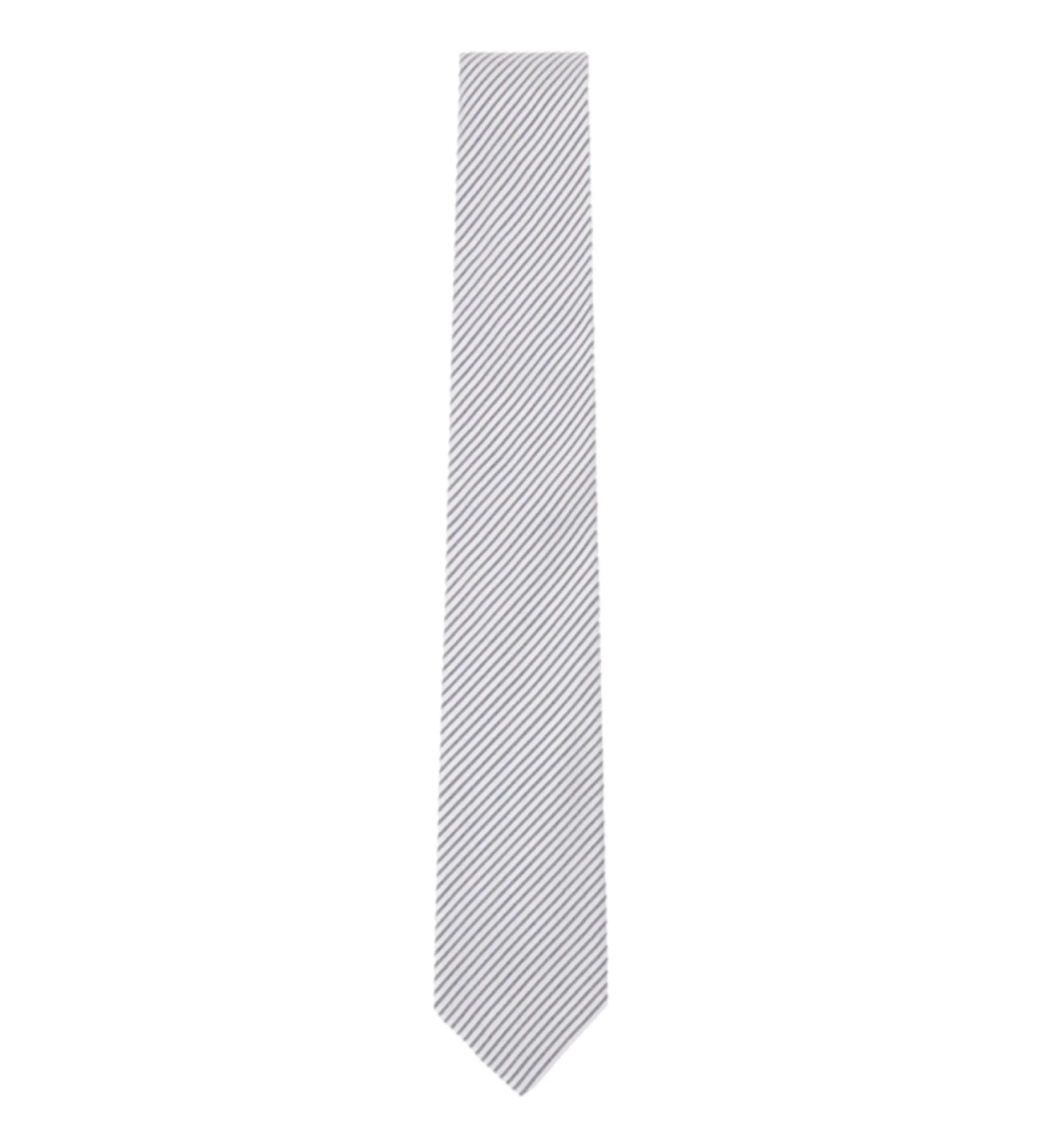 Corbata de seda Bengal Seersucker azul