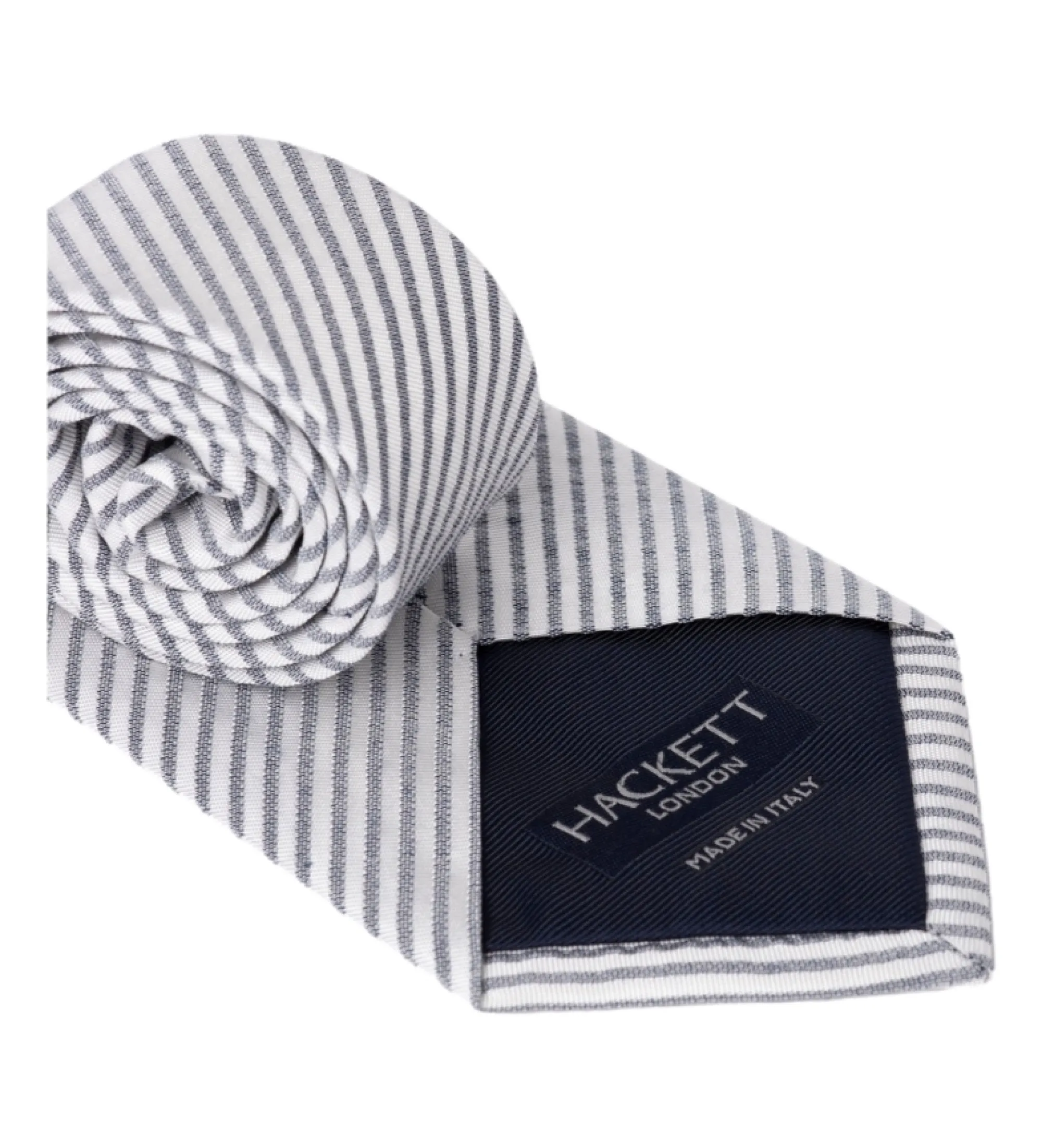 Corbata de seda Bengal Seersucker azul
