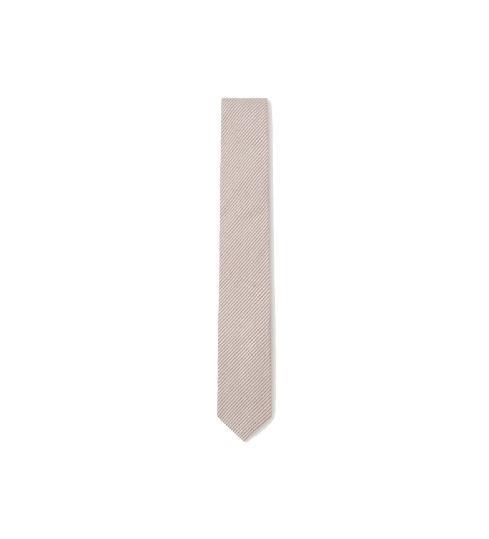 Corbata de seda Bengal Seersucker marrón