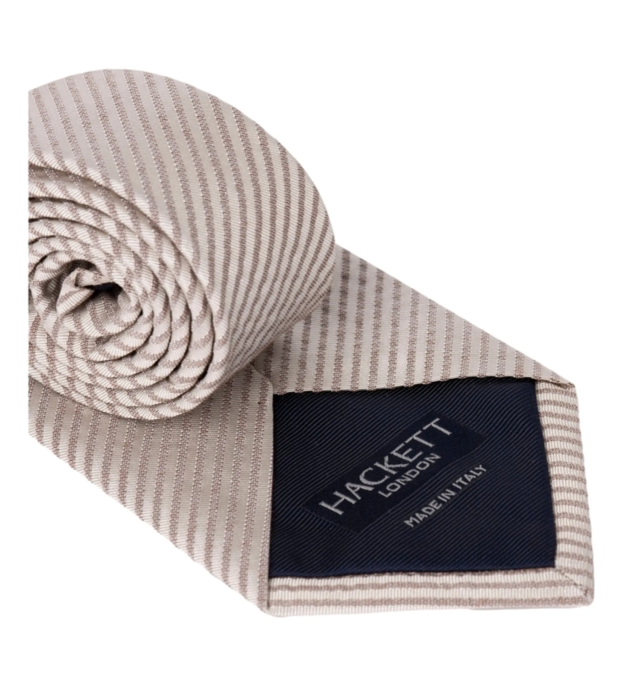 Corbata de seda Bengal Seersucker marrón