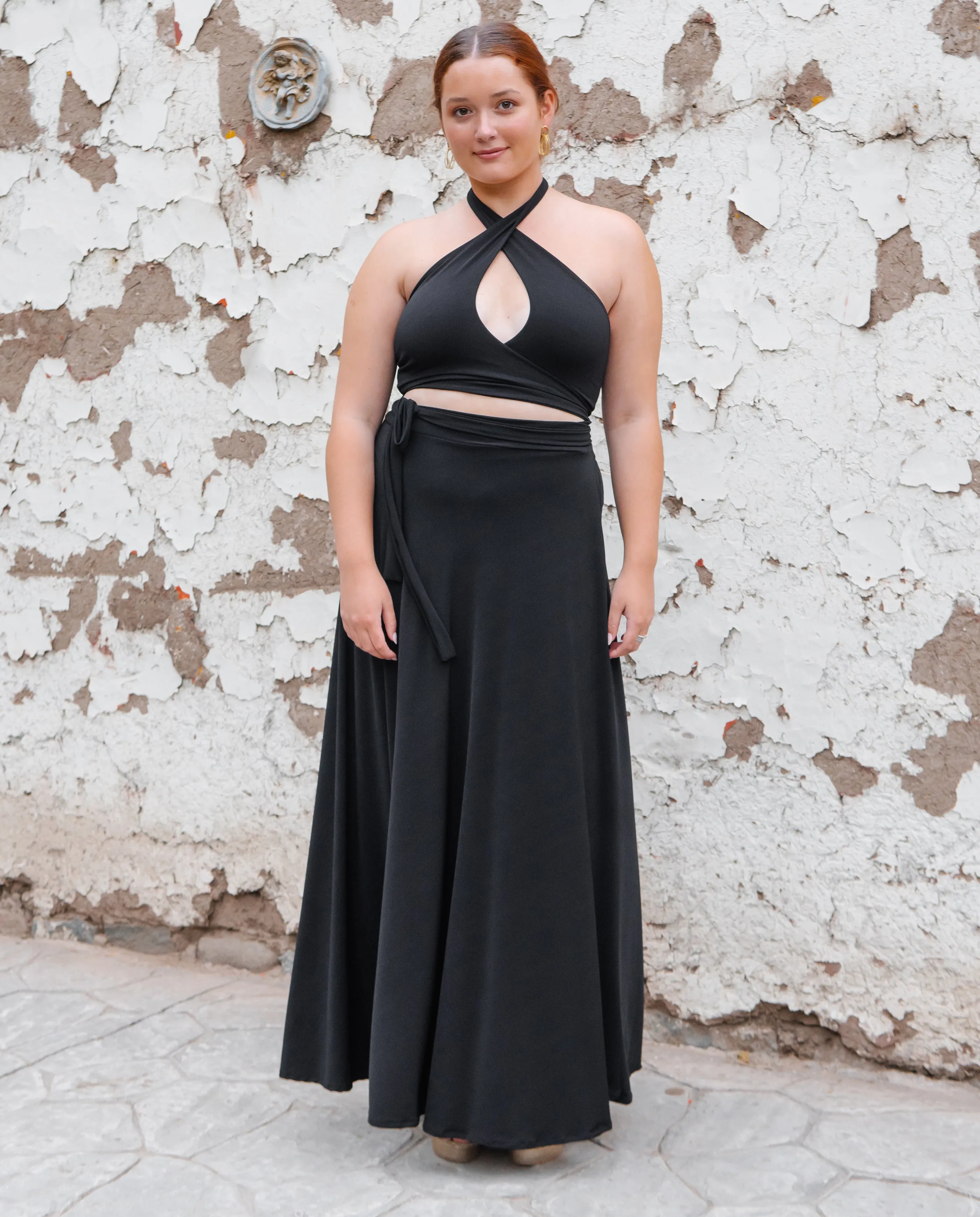 CROP TOP VANE MULTIFORMA NEGRO