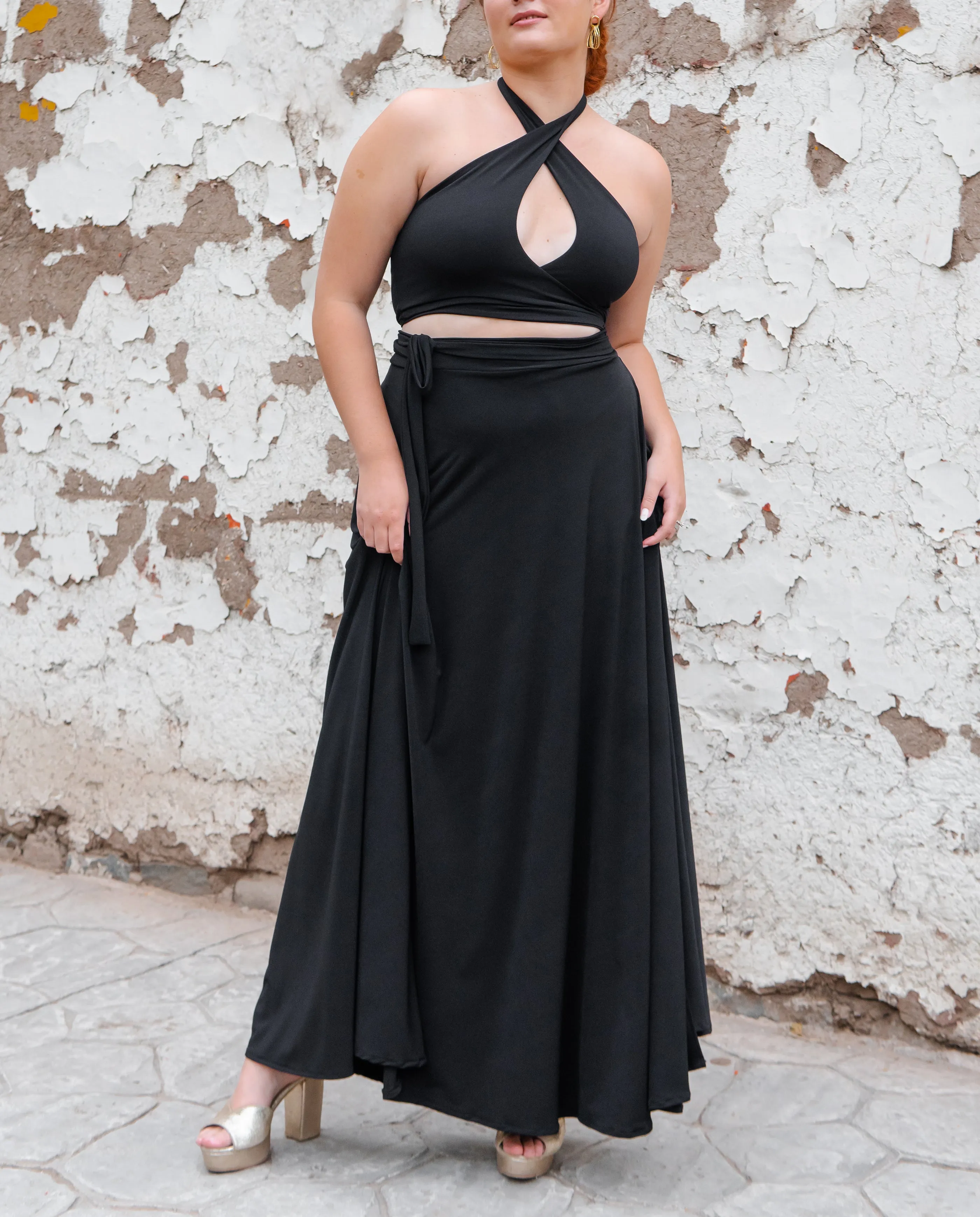 CROP TOP VANE MULTIFORMA NEGRO