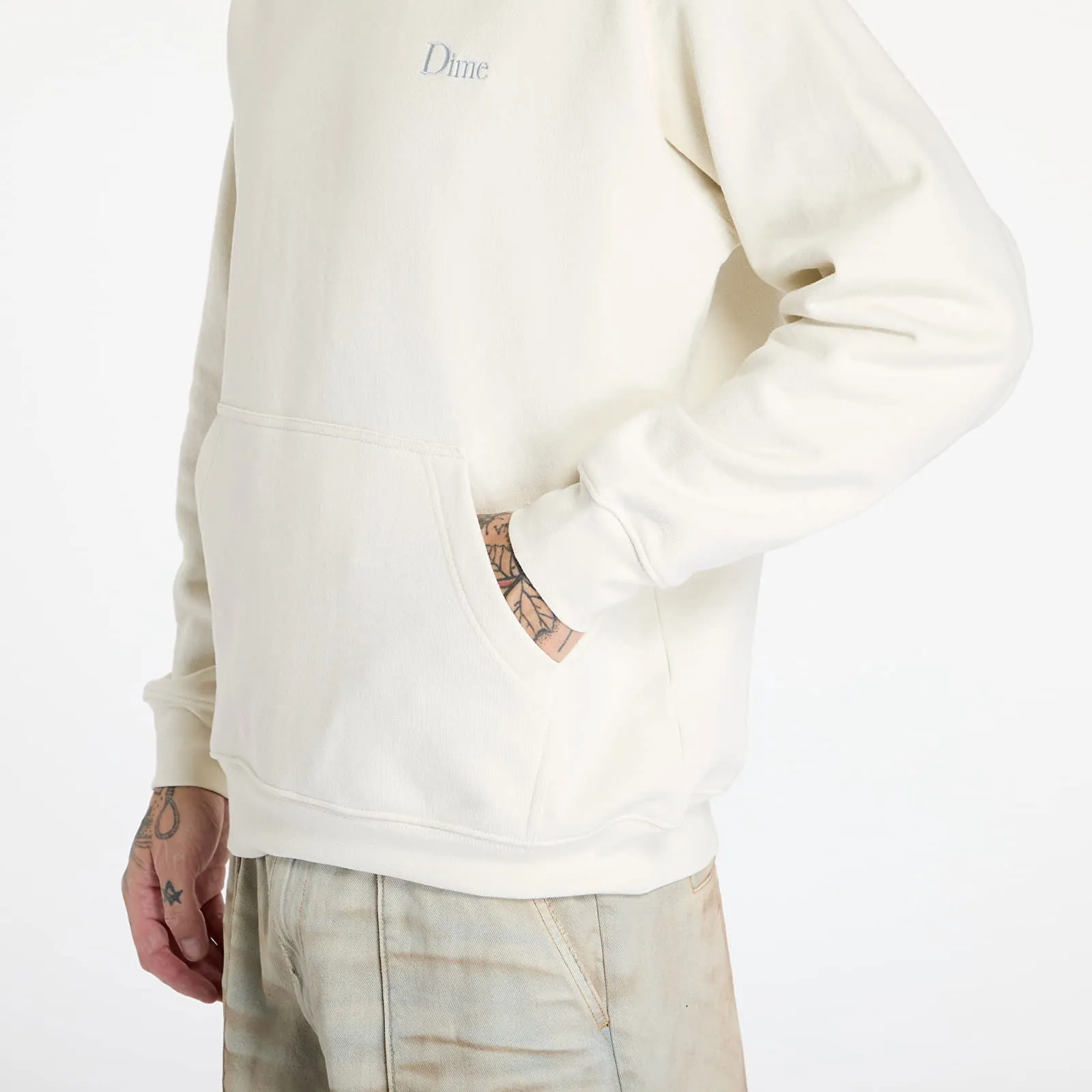 Dime Classic Small Logo Hoodie UNISEX Natural XS