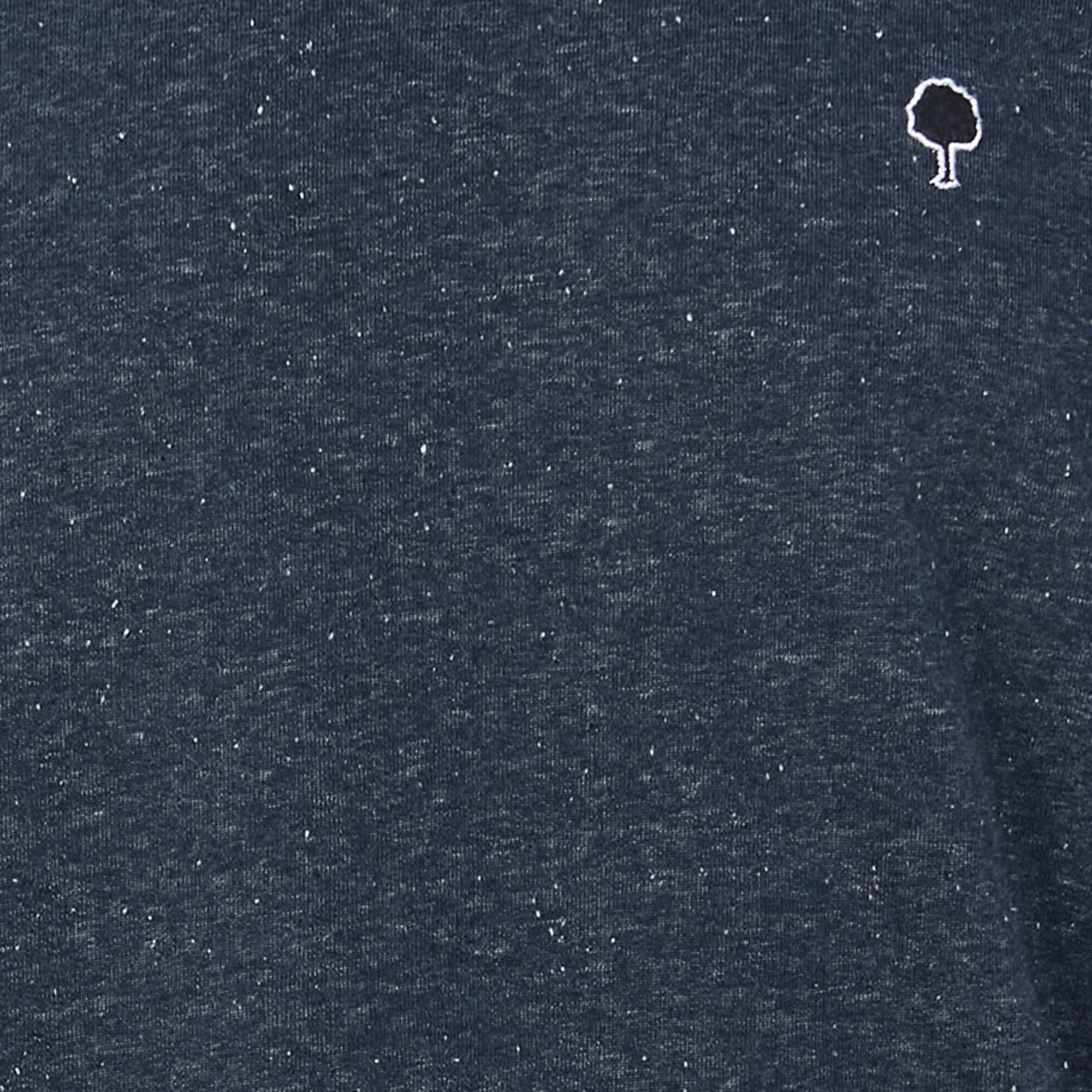 DONON  SUDADERA REGULAR FIT JASPEADA CON CUELLO REDONDO EN AZUL