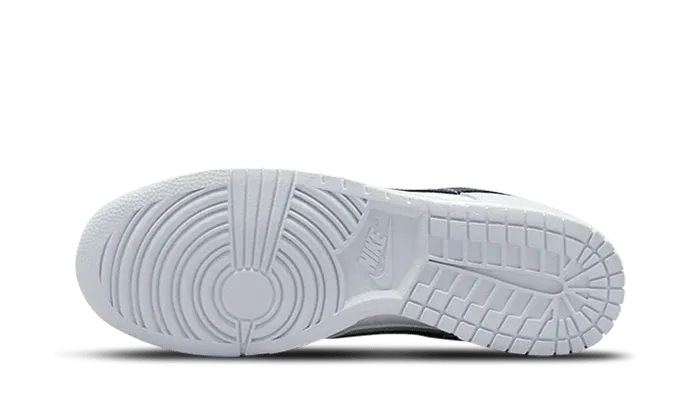 Dunk Low White Grey Navy Aqua Mini Swoosh