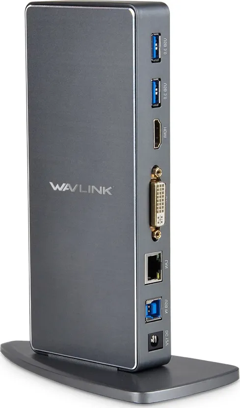 ESTACIóN DE ACOPLAMIENTO WAVLINK USBA CON HDMI ETHERNET Y 2 CONEXIONES DE PANTALLA PLATEADAS (WLUG39DK7)