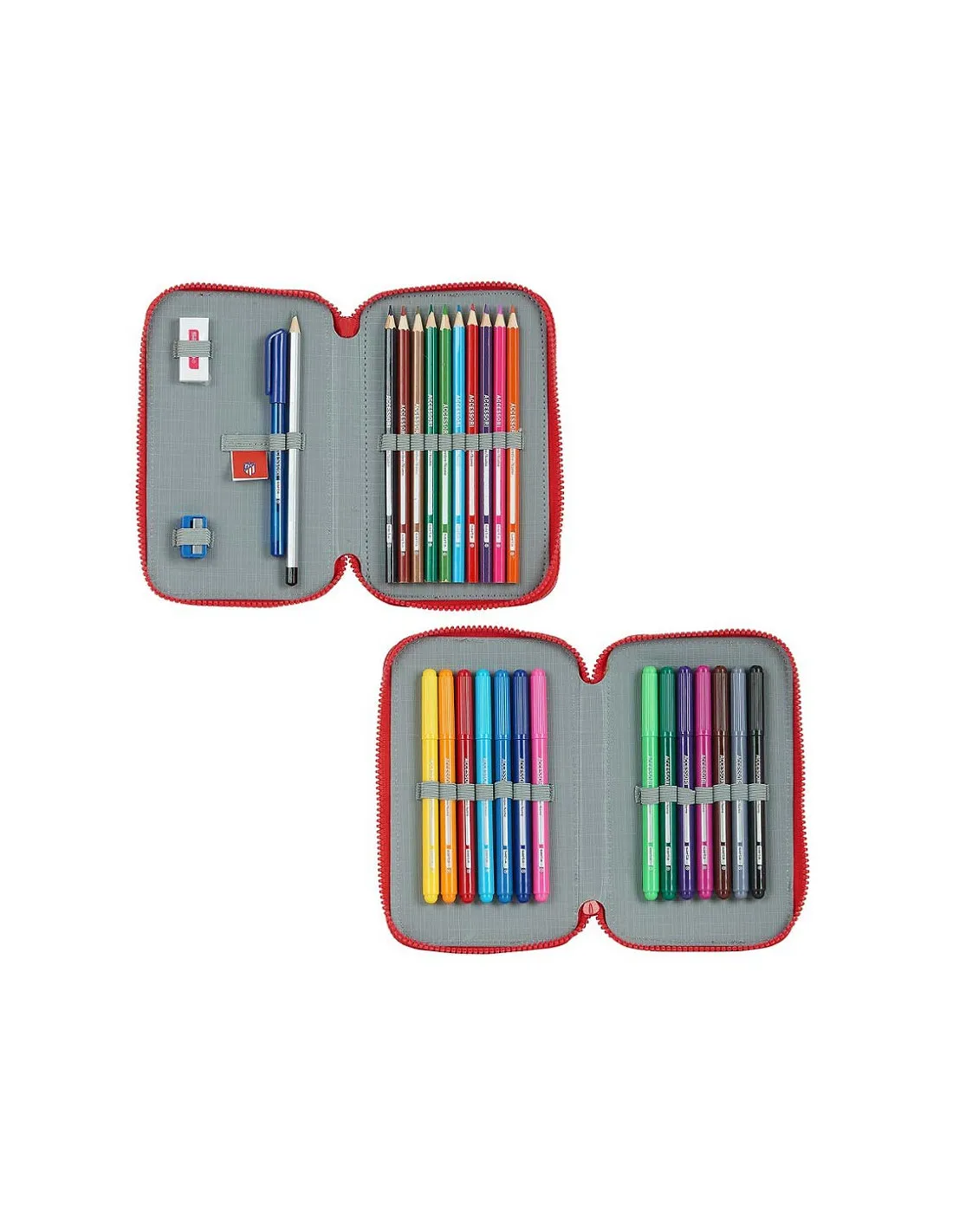 Estuche Atlético de Madrid 28 piezas escolares Aúpa Atleti