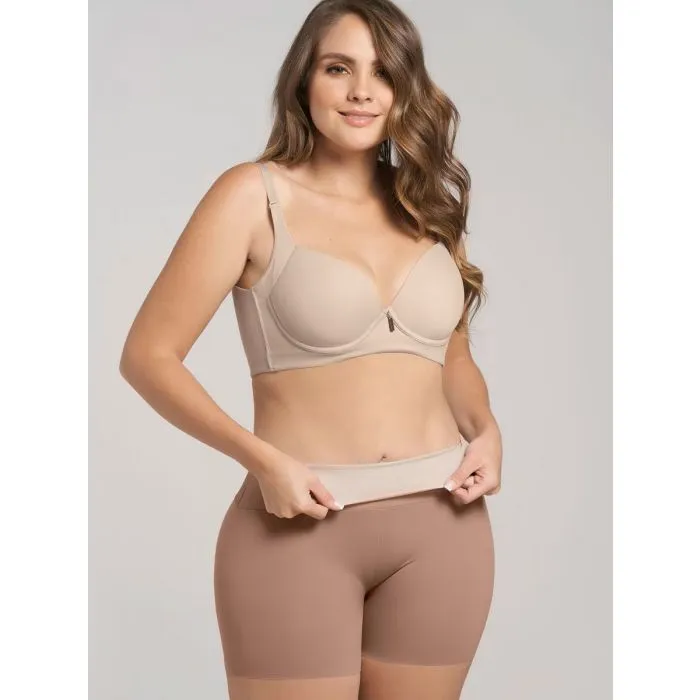 Faja short de control moderado aspecto invisible con fajón antideslizante Leonisa 012970