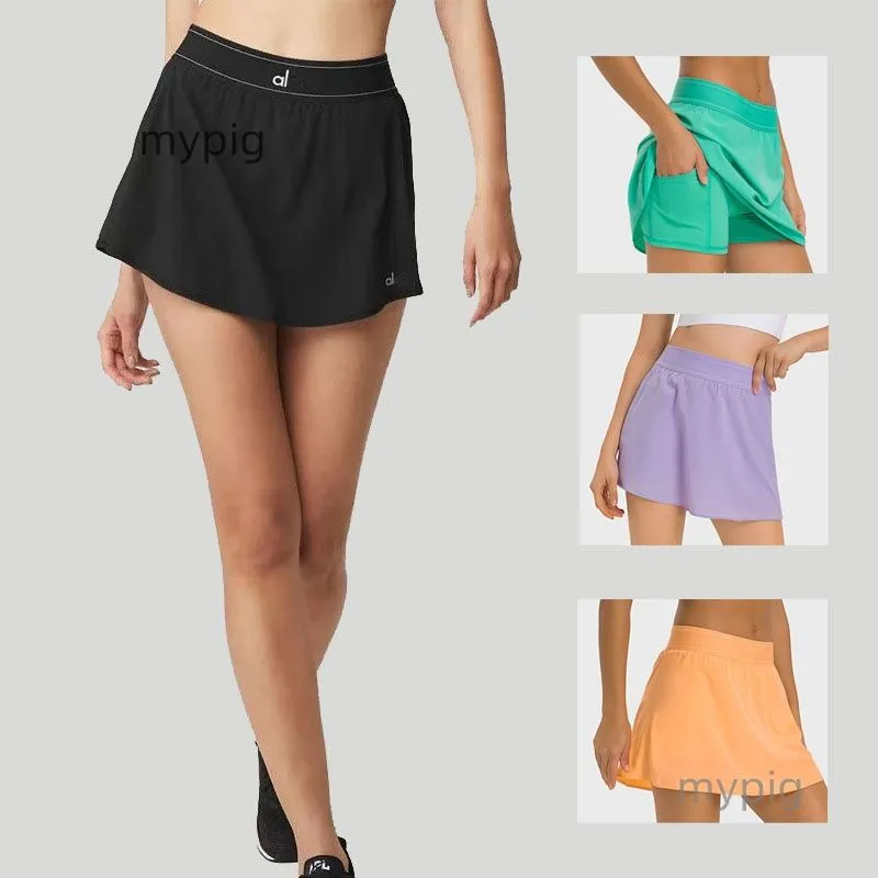 Faleta de yoga Punto de juego Falda de tenis anti resplandor mini falda universitaria secado rápido deportes transpirables panta