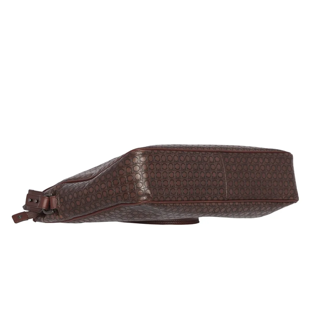Ferragamo Maletín Gancio Piel Marrón