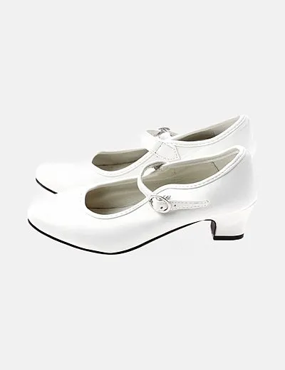 Flamenco Zapato blanco tacón
