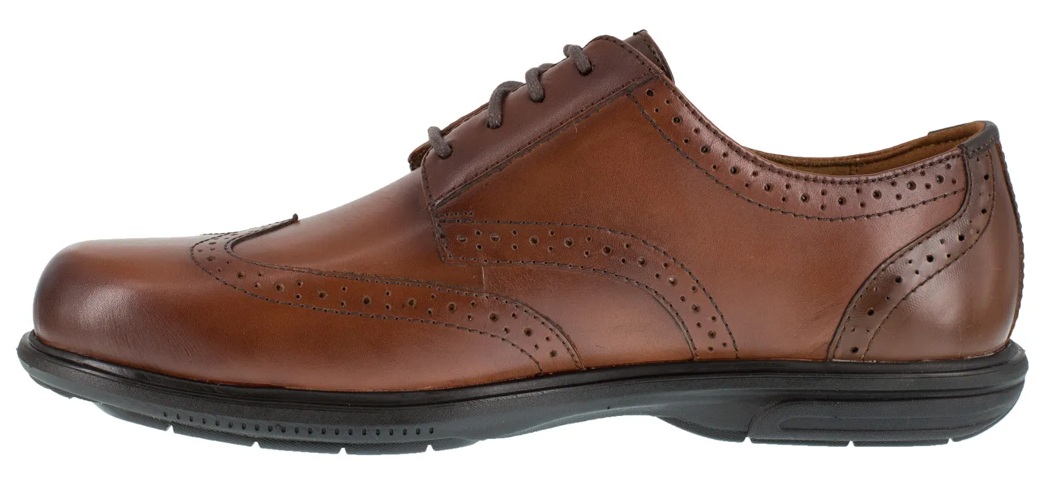 FLORSHEIM Oxford con punta de ala, SD, con puntera de acero, marrÝn, de hombre, Florsheim Loedin