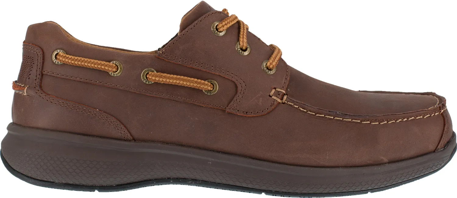 FLORSHEIM Zapato de trabajo estilo bote, con disipaciÝn de estßtica (SD) y puntera de acero, color marrÝn, Florsheim Bayside, pa