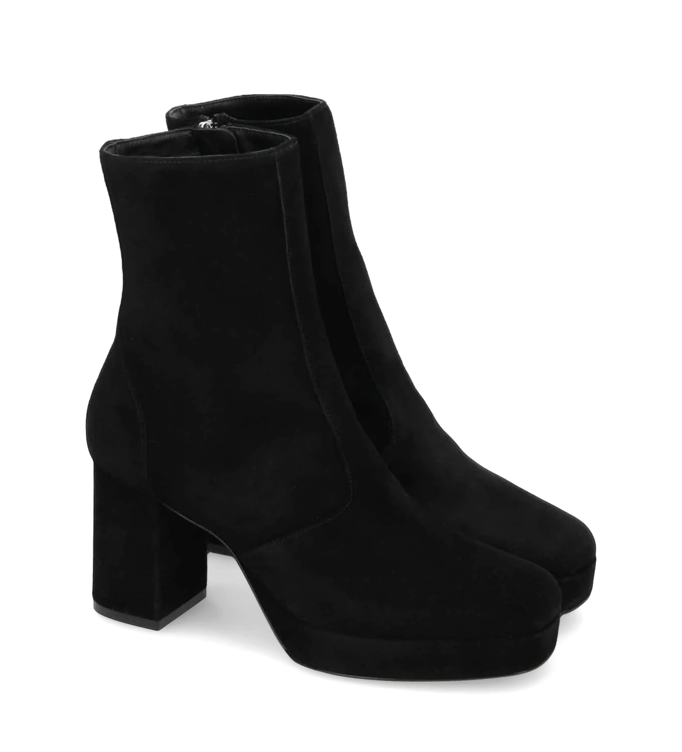 FREE LANCE CARLOTTA  BOTINES DE CUERO CON SUELA COMPENSADA EN NEGRO