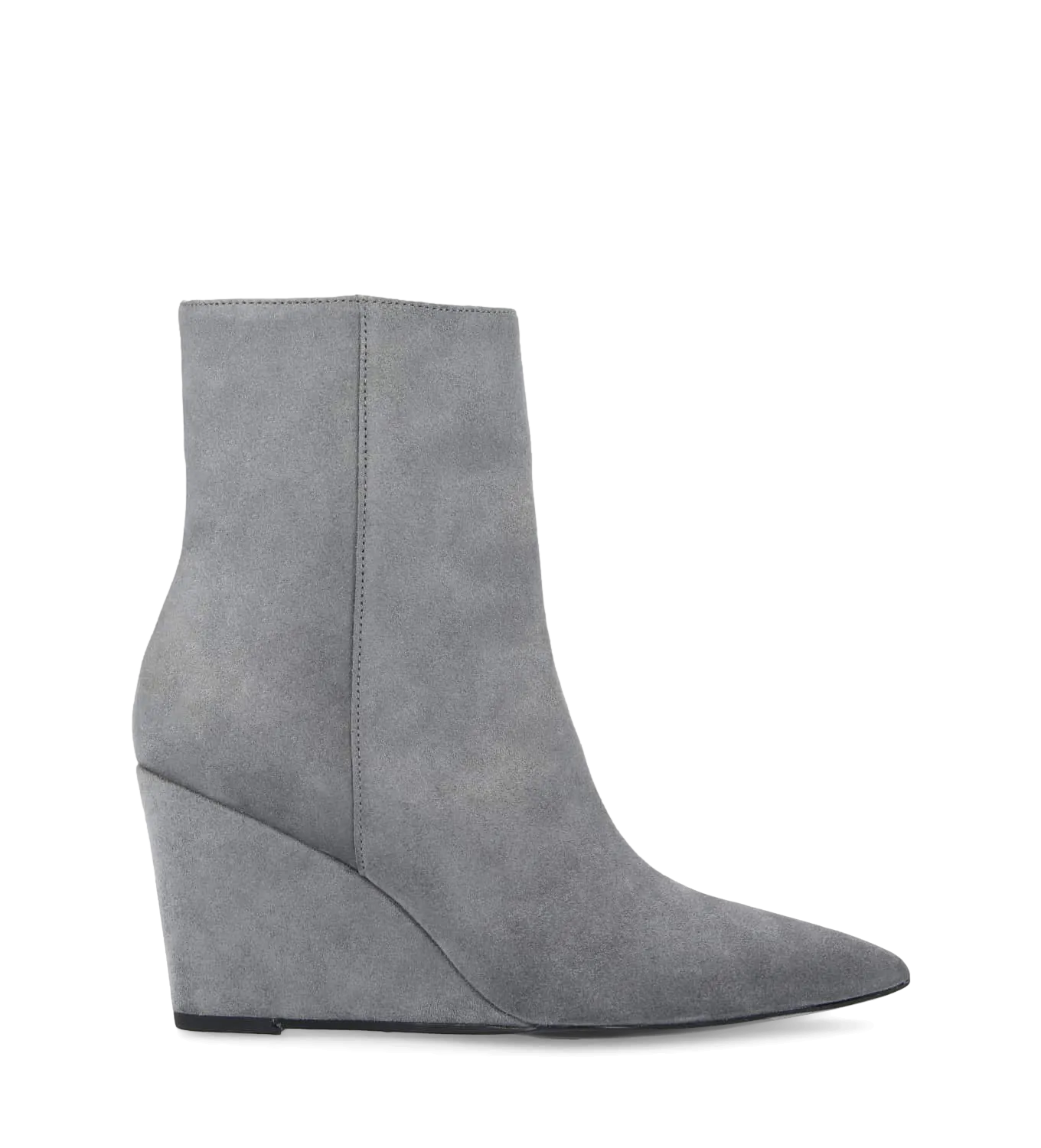 FREE LANCE FLORENCE 70  BOTINES DE CUERO DE GAMUZA CON TACóN COMPENSADO EN GRIS