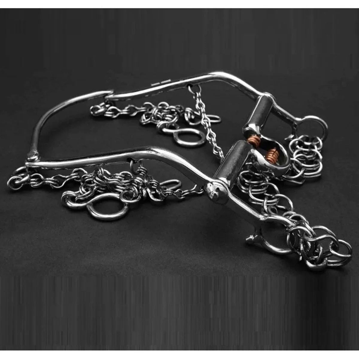 FRENO FINO PARA CABALLO DE ACERO INOXIDABLE CON BARRIL DE COBRE IMP51220