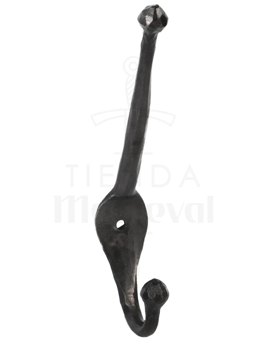 Gancho medieval de hierro forjado para abrigos (16 cm.)