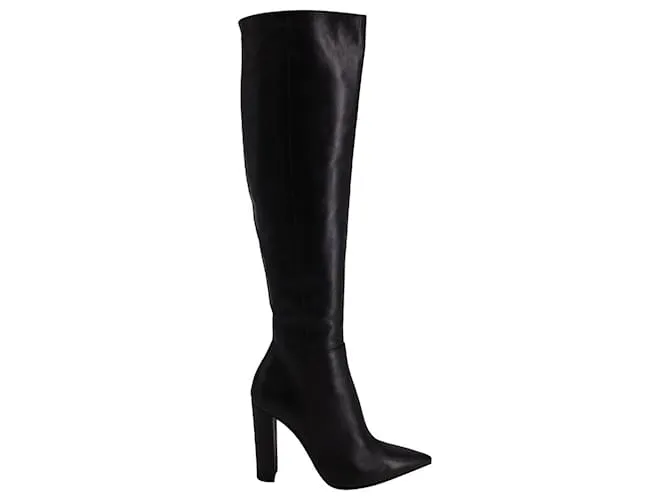 Gianvito Rossi Kerolyn 85 Botas Altas en Piel Negra Negro 
