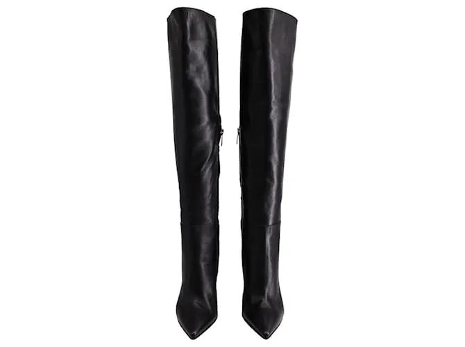Gianvito Rossi Kerolyn 85 Botas Altas en Piel Negra Negro 