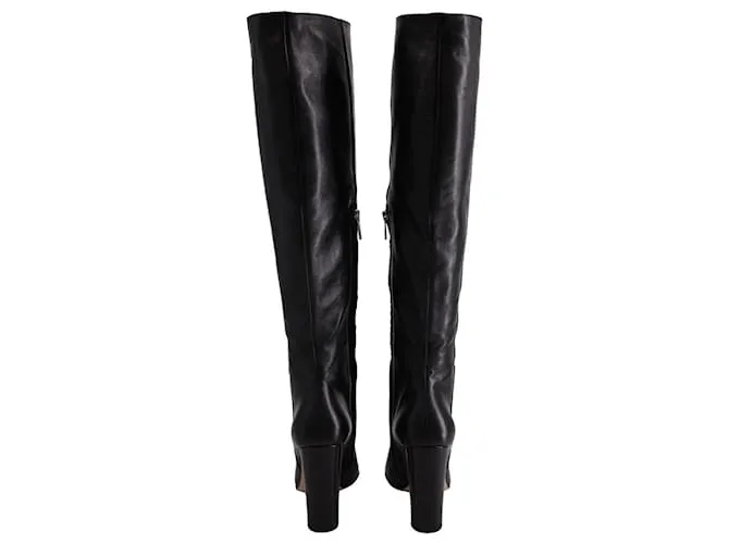 Gianvito Rossi Kerolyn 85 Botas Altas en Piel Negra Negro 