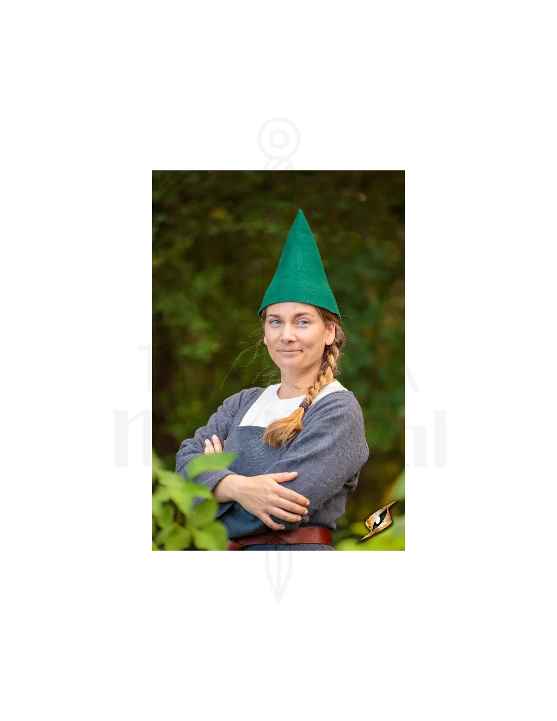 Gorro de Gnomo fantasía, lana verde