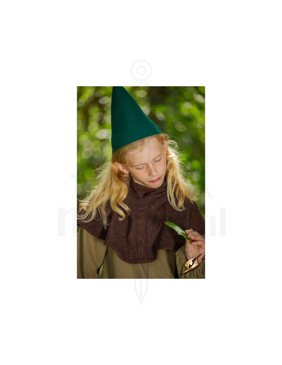 Gorro de Gnomo fantasía, lana verde
