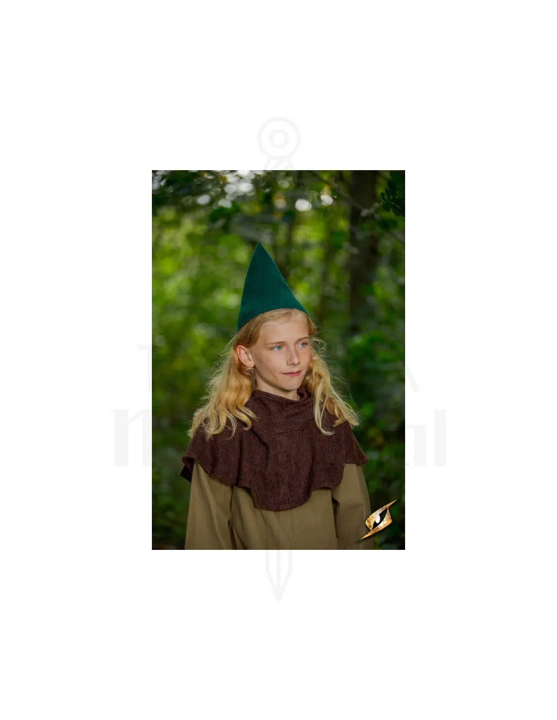Gorro de Gnomo fantasía, lana verde