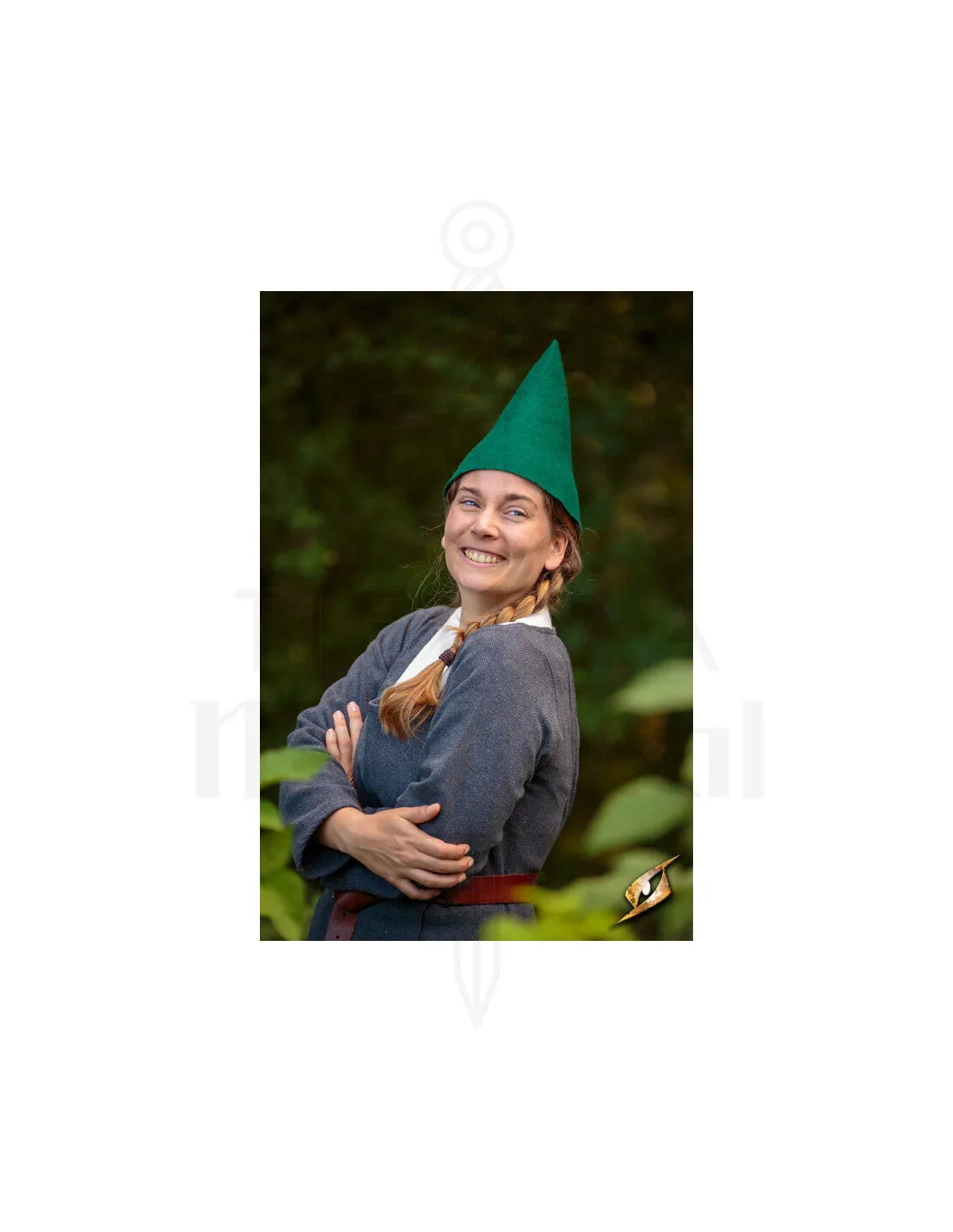 Gorro de Gnomo fantasía, lana verde