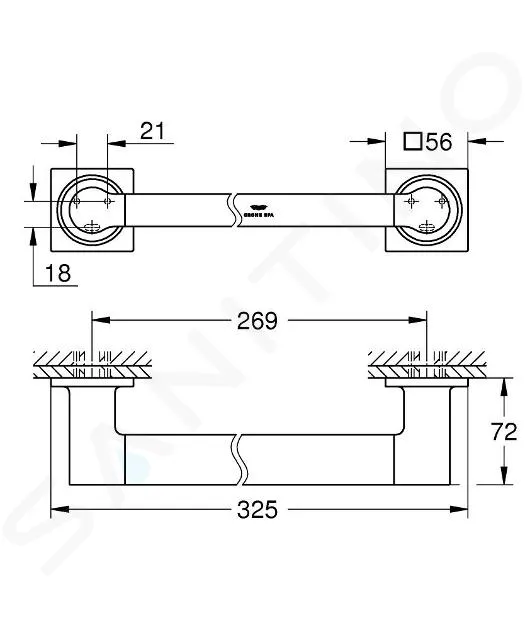 GROHE ALLURE  MANGO, LONGITUD 33 CM, COOL SUNRISE 40955GL1