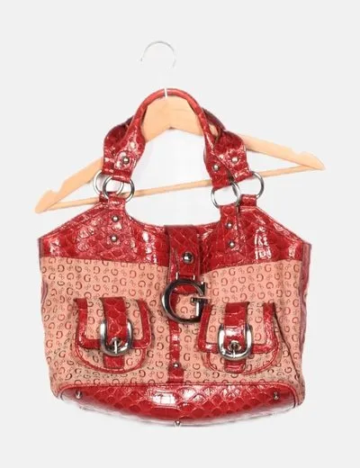 Guess Bolso bicolor estampado