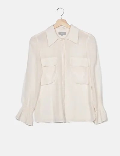 Hoss Intropia Camisa seda beige