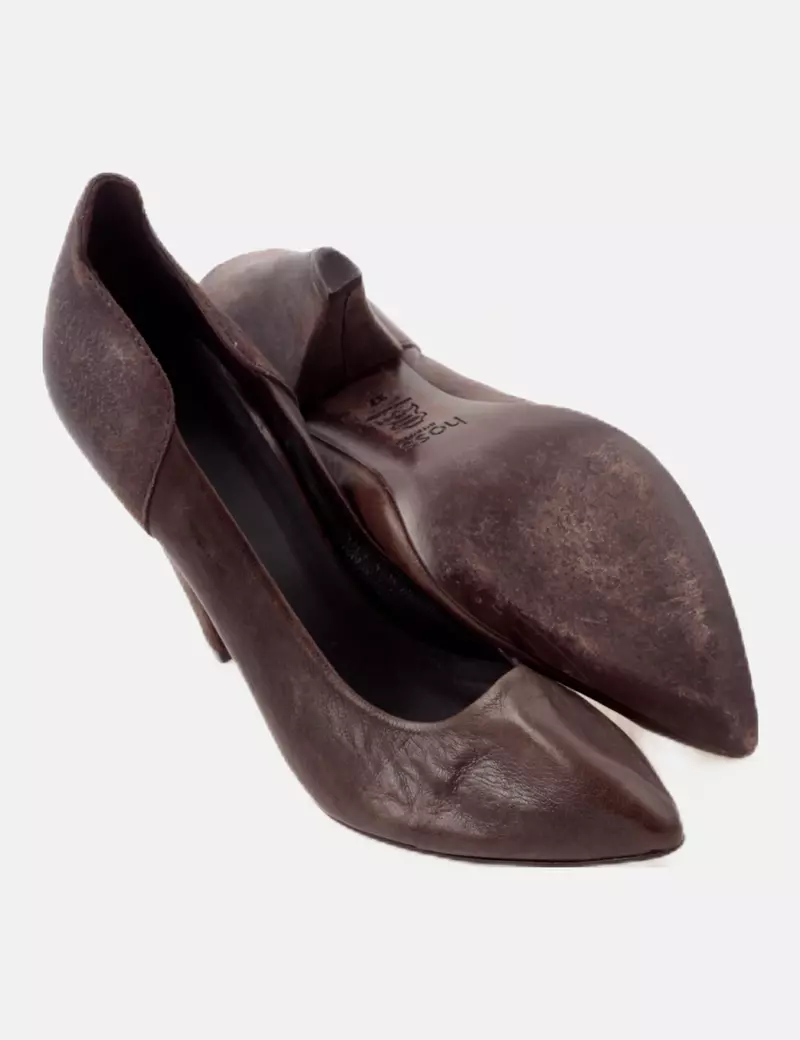 Hoss Intropia Zapato marrón combinado tacón