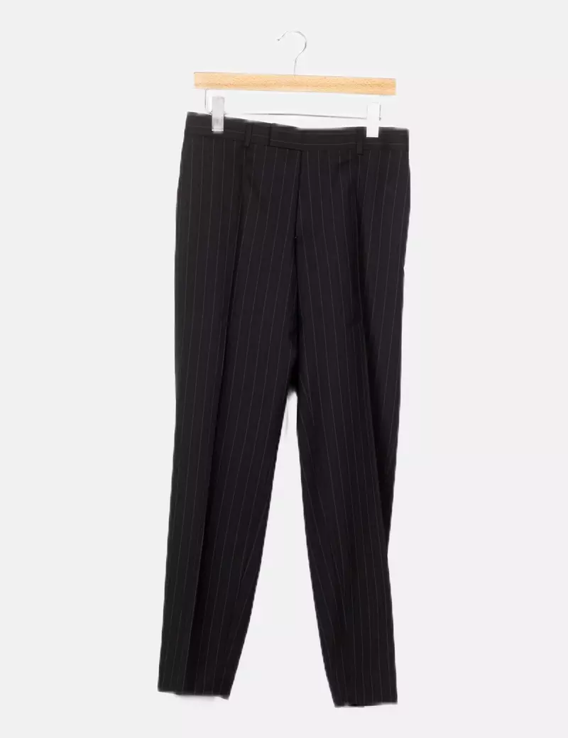 Hugo Boss Conjunto chaqueta pantalón negro rayas