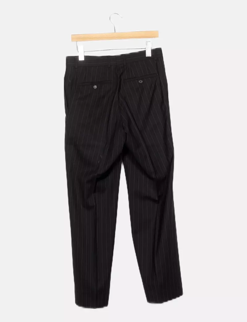 Hugo Boss Conjunto chaqueta pantalón negro rayas