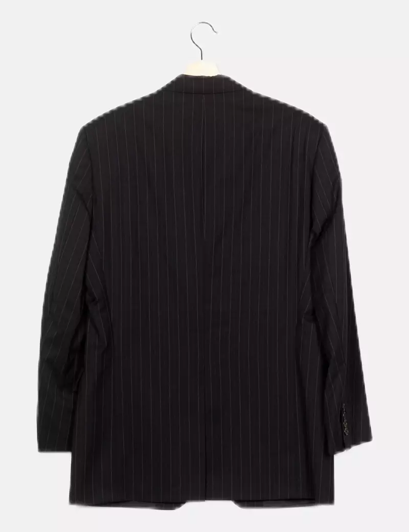 Hugo Boss Conjunto chaqueta pantalón negro rayas