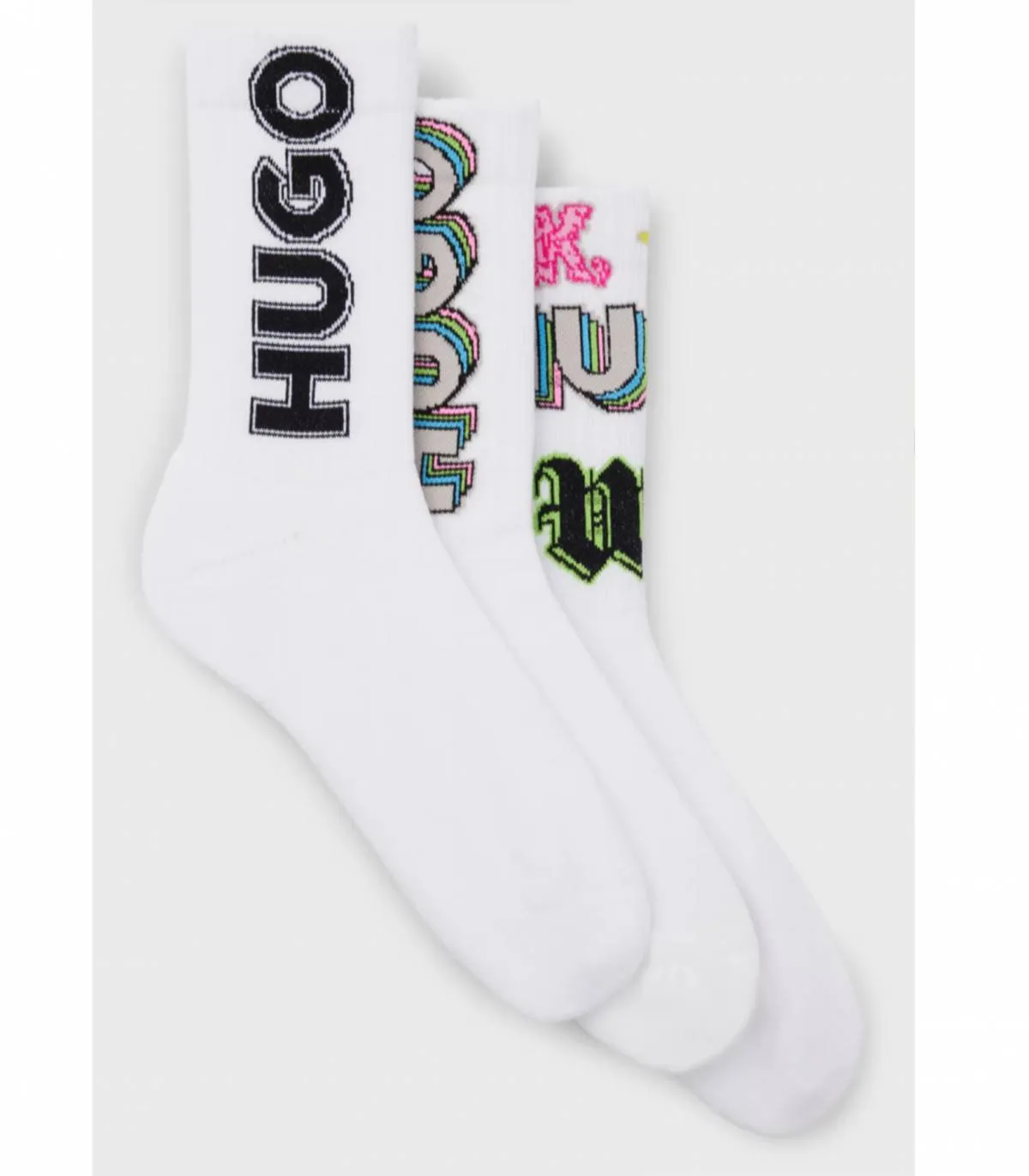 HUGO BOSS  PACK DE CALCETINES BLANCOS  3P QS STCKERBOMB