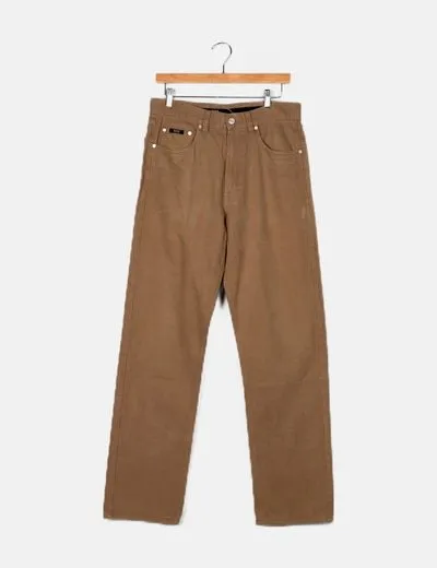 Hugo Boss Pantalón denim beige texturizado