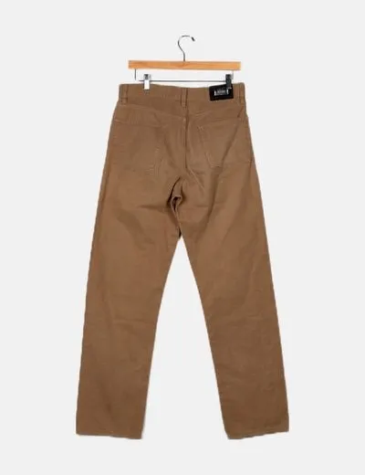 Hugo Boss Pantalón denim beige texturizado