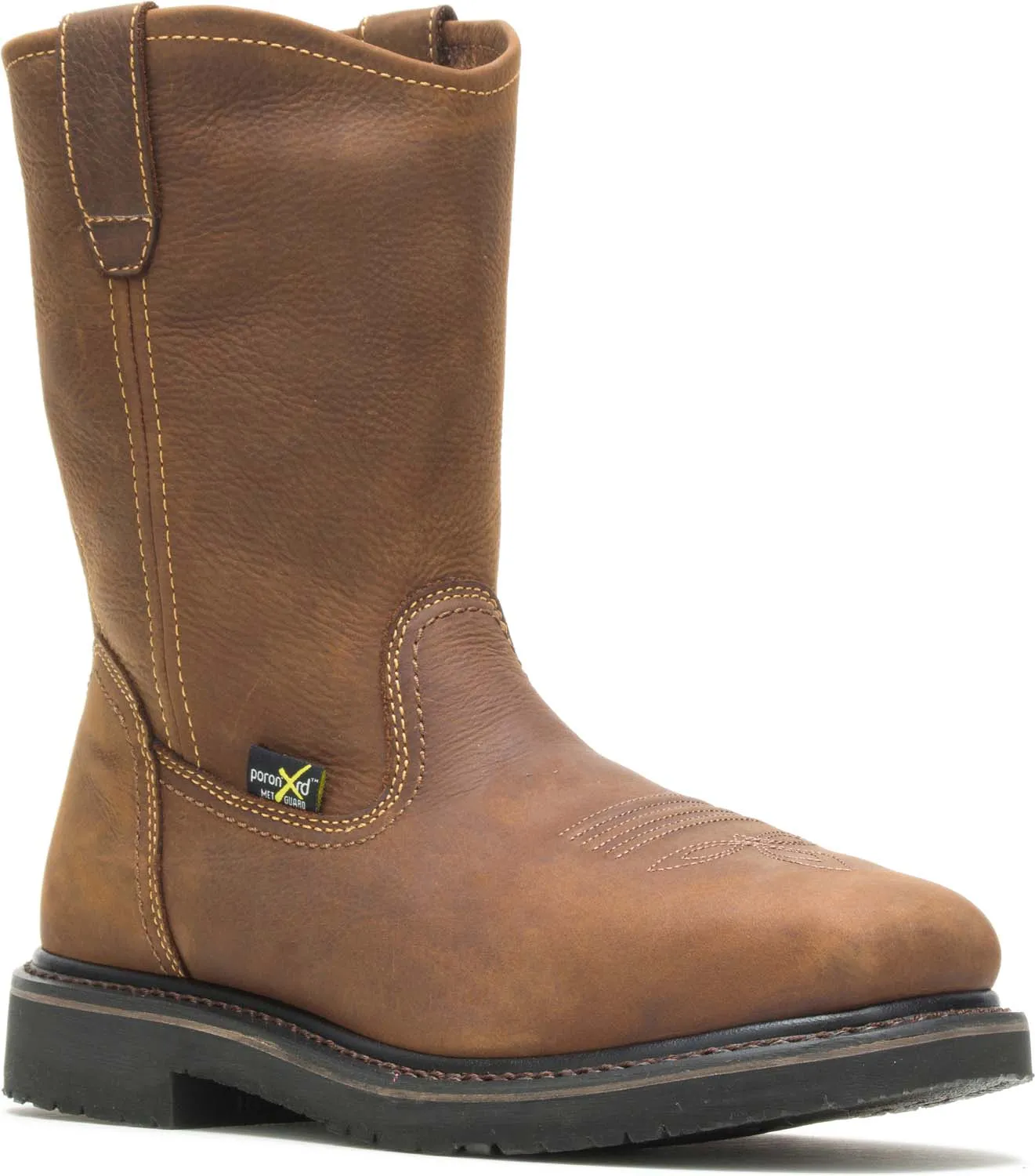 HYTEST Wellington para riesgo elÒctrico, con puntera de acero, con protector metatarsal interno XRD, marrÝn, de hombre, HYTEST 1