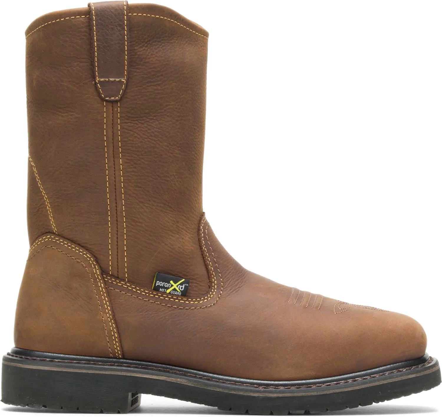HYTEST Wellington para riesgo elÒctrico, con puntera de acero, con protector metatarsal interno XRD, marrÝn, de hombre, HYTEST 1