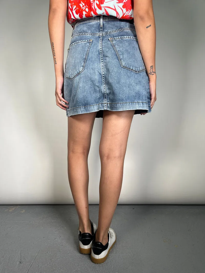 JAZMIN CHEBAR Falda Mini Botones Tigre
