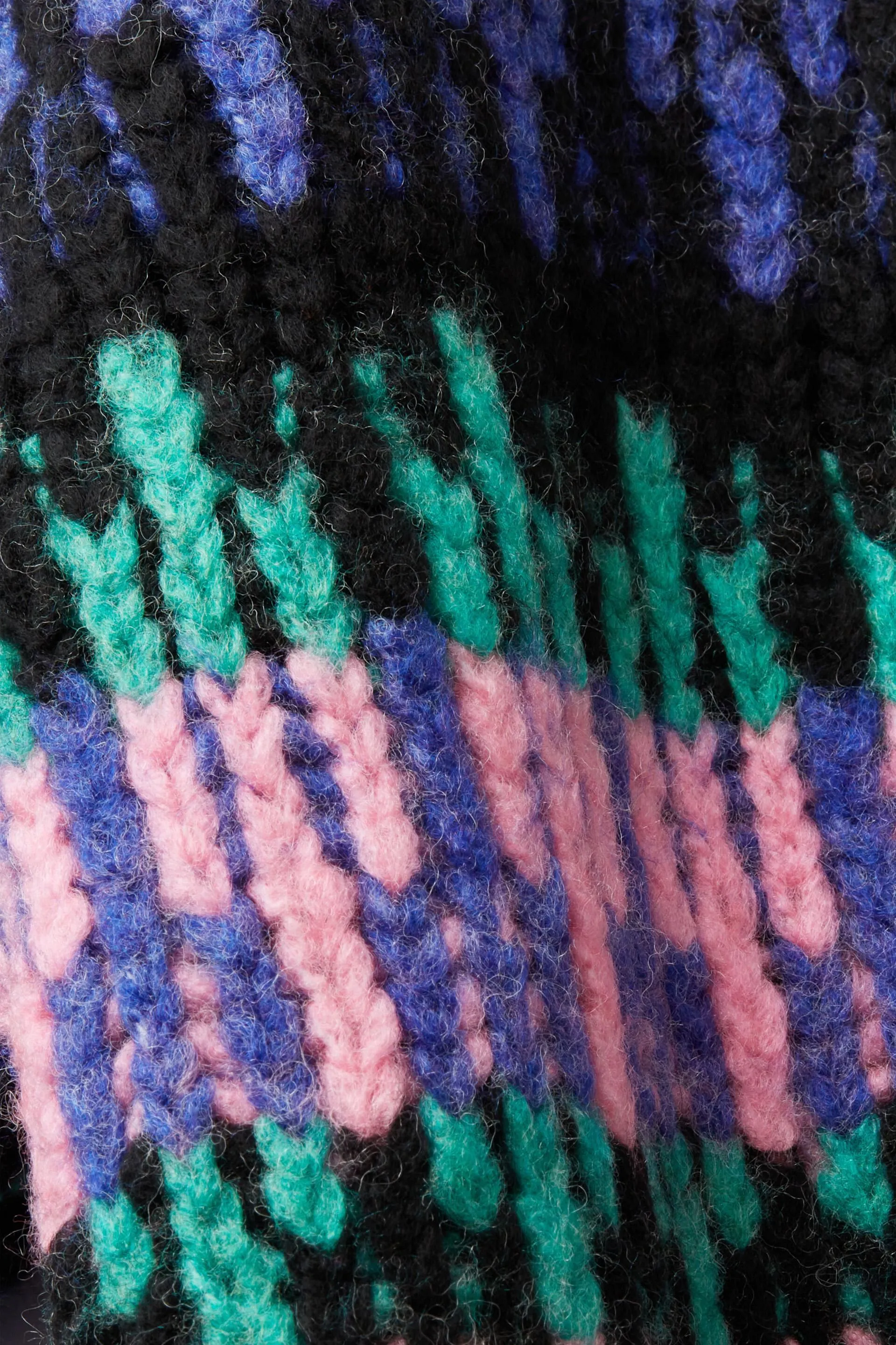 Jersey de mezcla de lana gruesa y multicolor
