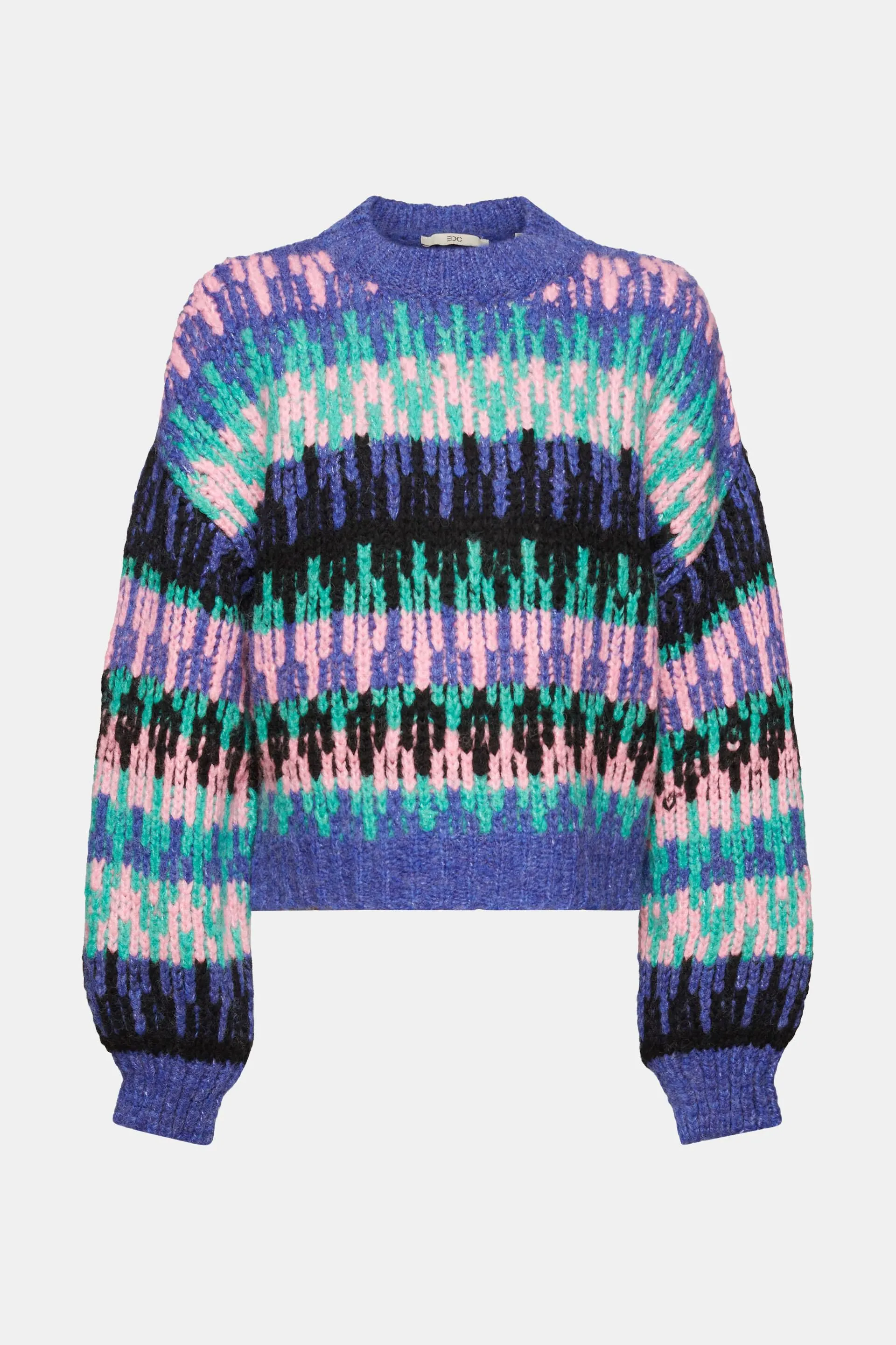 Jersey de mezcla de lana gruesa y multicolor
