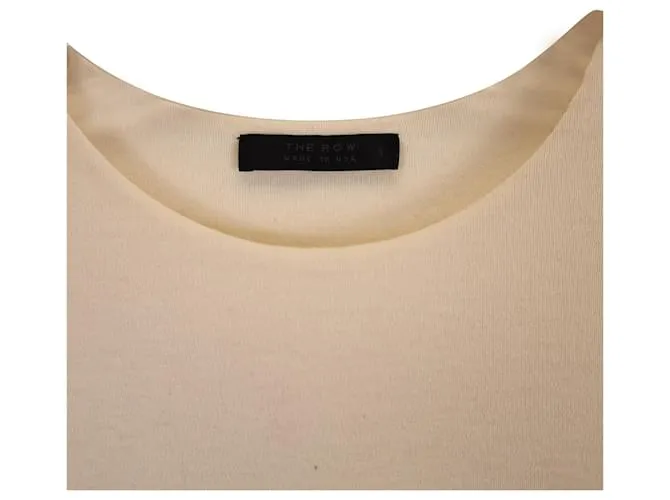 Jersey drapeado The Row en cachemir color marfil Blanco Crudo 