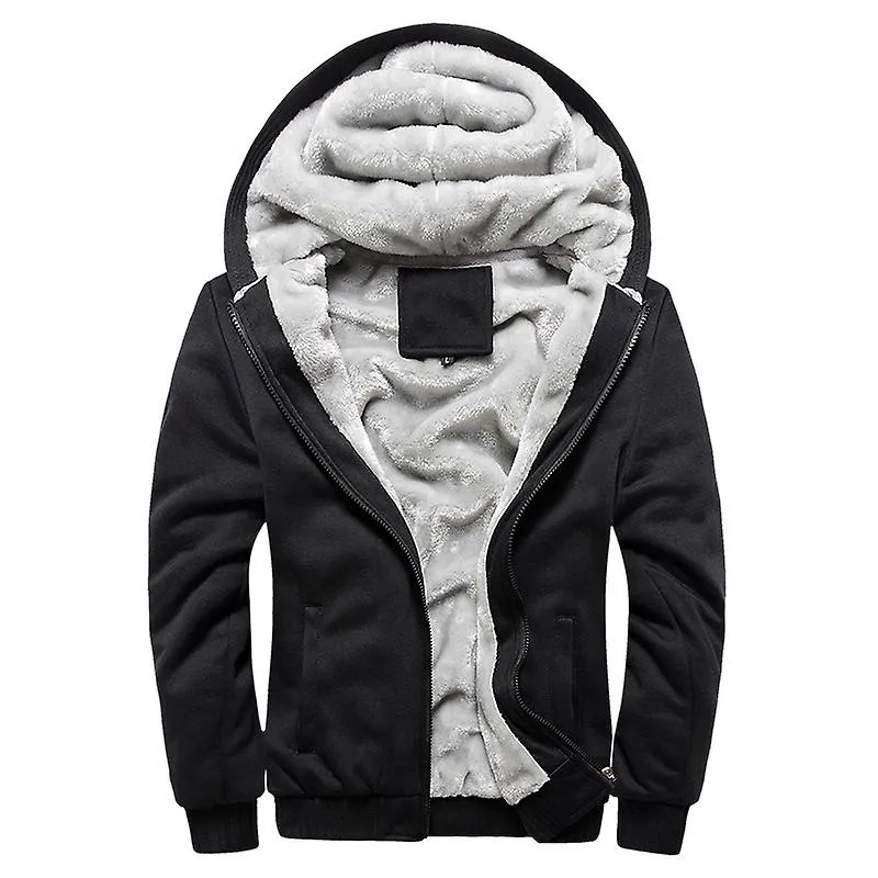 Jersey para hombres Sherpa termal forrado Chaquetas de jersey Entrenamiento de invierno Sudadera con capucha con cremallera comp