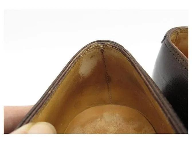 JOHN LOBB ZAPATOS MOCASINES LOPEZ 7.5mi 41.5 zapatos de cuero marrón Castaño 