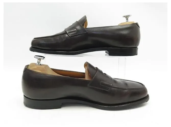 JOHN LOBB ZAPATOS MOCASINES LOPEZ 7.5mi 41.5 zapatos de cuero marrón Castaño 