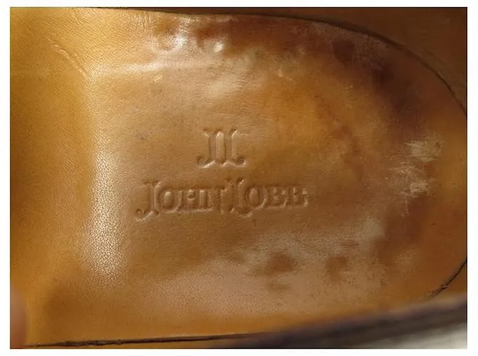 JOHN LOBB ZAPATOS MOCASINES LOPEZ 7.5mi 41.5 zapatos de cuero marrón Castaño 