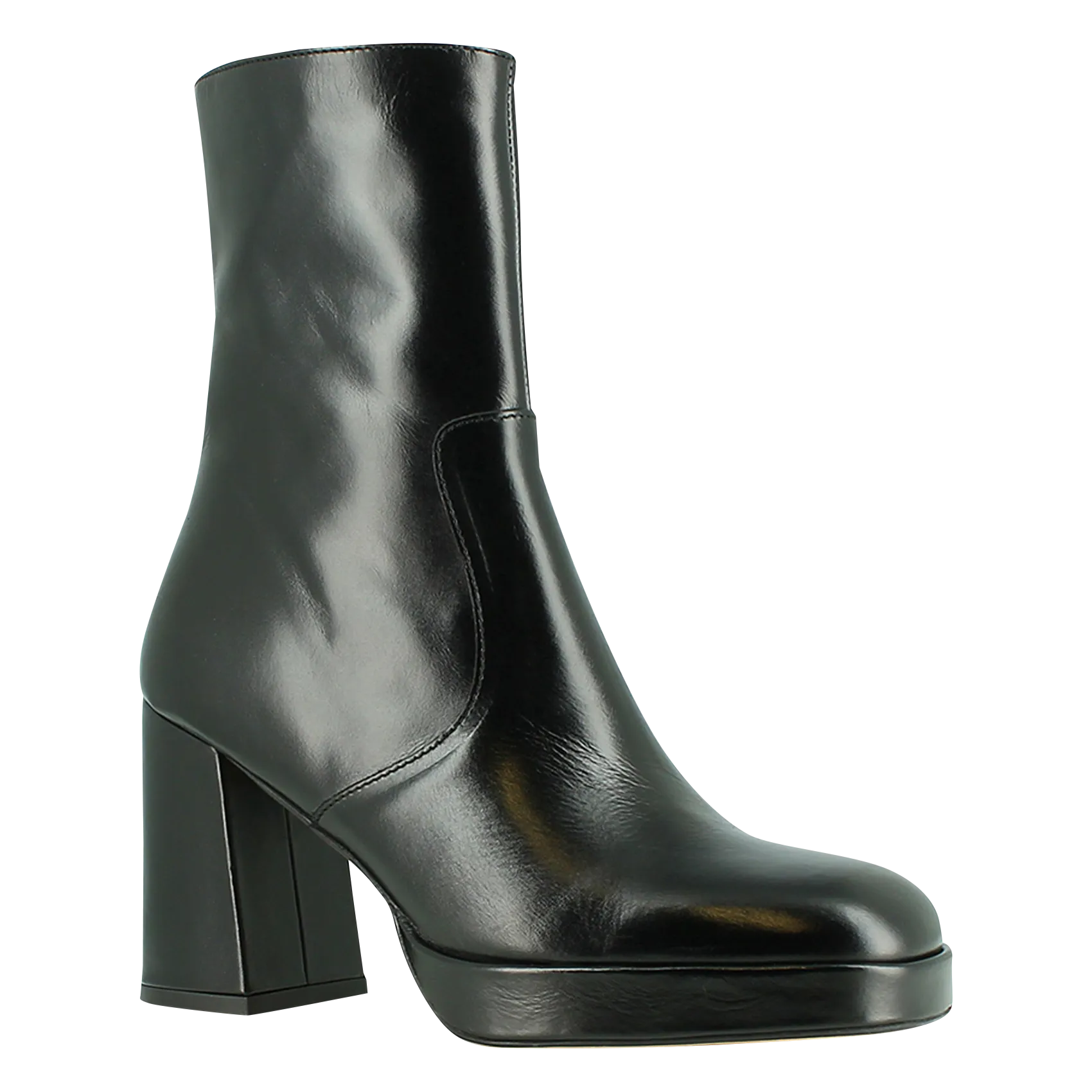 JONAK ANELLE  BOTINES DE CUERO EN NEGRO
